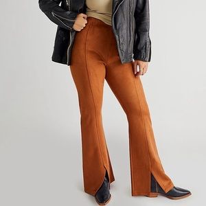 Free People CRVY Real Deal Vegan Suede Flare